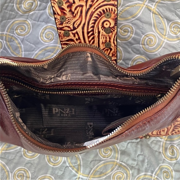 The Find Tooled Leather Hippie Boho Saddle Bag - Picture 7 of 15